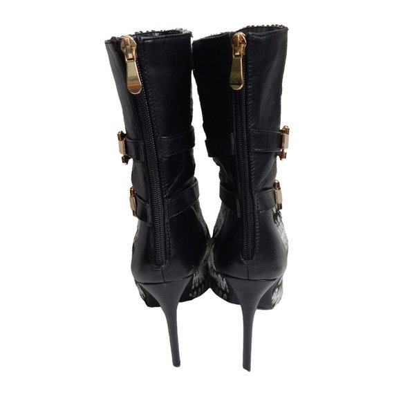 Athena Avery Womens Size 8 Peep Toe Stiletto Mid calf Booties - Picture 8 of 12